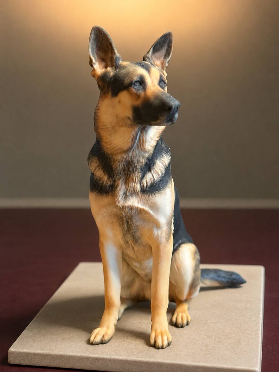 Custom 3D pet figurine preview